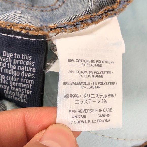 J. Crew Sz 26 Lookout High Rise Skinny Cotton Stretch Denim Jeans‎ - Picture 9 of 9